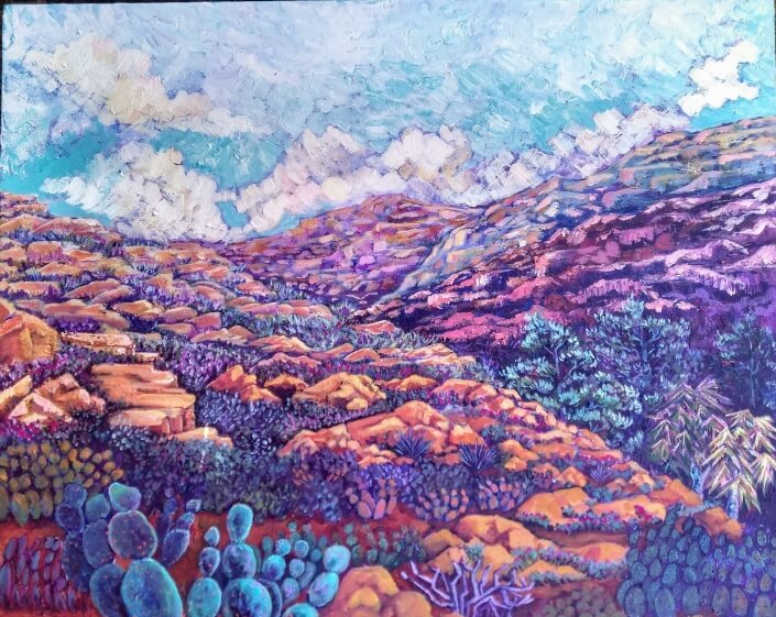 Lauren Basciani – ‘Warmth’ – Acrylic Paint. 24 H X 30 W $625