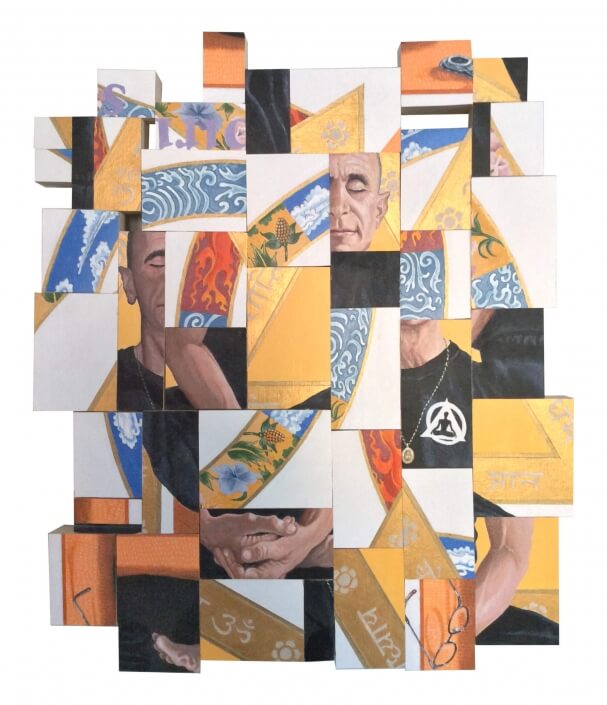 Terry Murray – ‘Redux 4’ – Acrylics On Wood Panel Assemblage. 17 H X 14 W $500