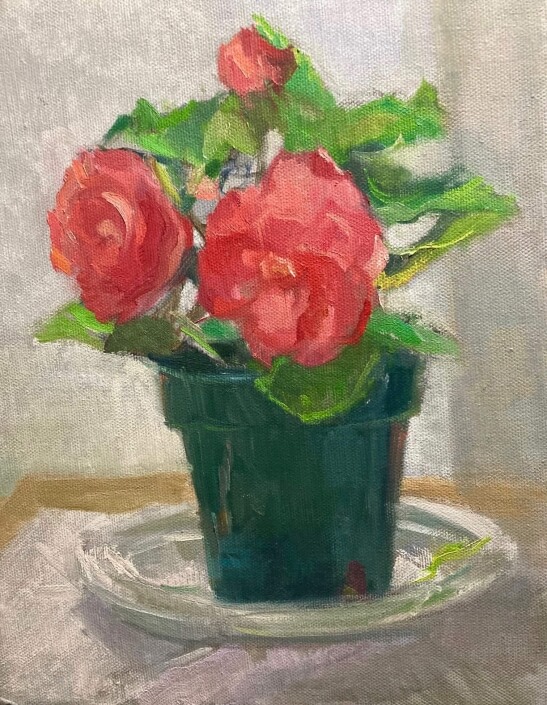 Denise Fryburg – ‘Posy’ – Oil On Canvas. 9 H X 12 W $325