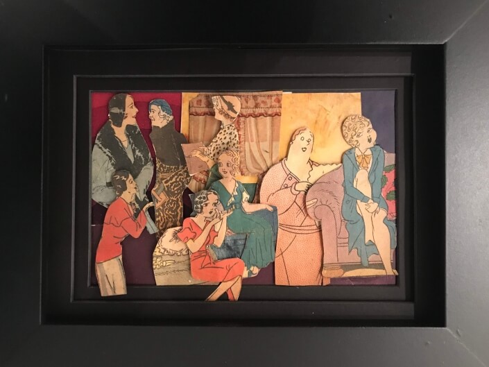 Holly Heppner – ‘Conversations’ – Collage. 7 H X 9 W $95