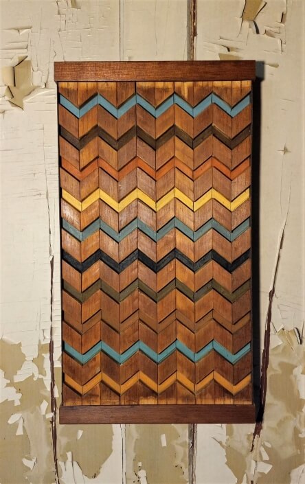 Bonnie Gulden – ‘Good Grief’ – Rescued Materials- Wood. 22 H X 12 W $650