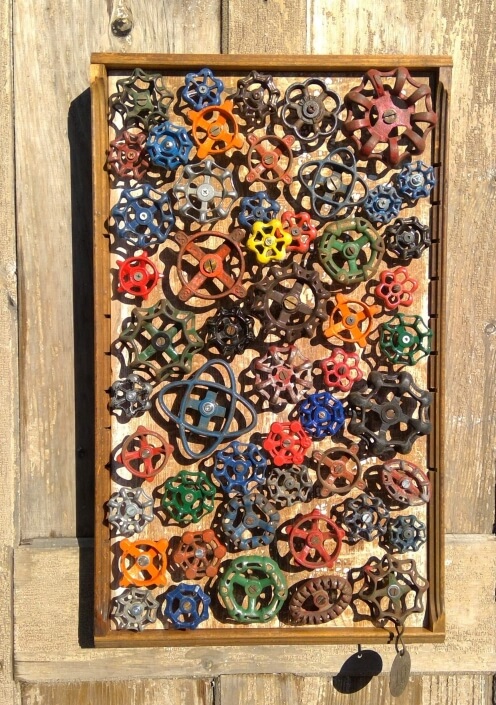 Bonnie Gulden – ‘Handling It #10’ – Rescued Materials- Metal And Wood. 26 H X 16 W $1450