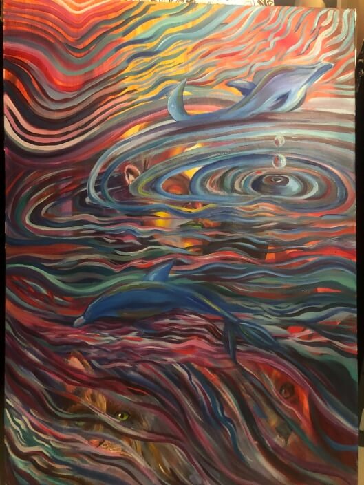 Gigi Grace – ‘Through It’ – Oil On Canvas. 34 H X 20 W $250