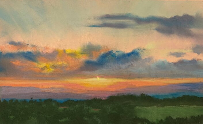 Hana Gordon – ‘Symphony At Dusk’ – Pastel. 13 H X 16 W $300