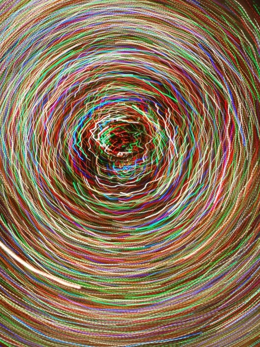 Joel Mandelbaum – ‘Centrifugal Christmas Lights’ – Archival Digital Print Unmatted And Unframed Image Size Approx 16″X12″. 20 H X 16 W $65