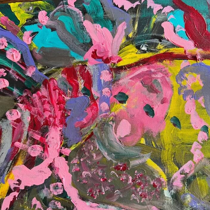 Marjorie Magid – ‘Masquerade’ – Acrylic. 12 H X 12 W $275