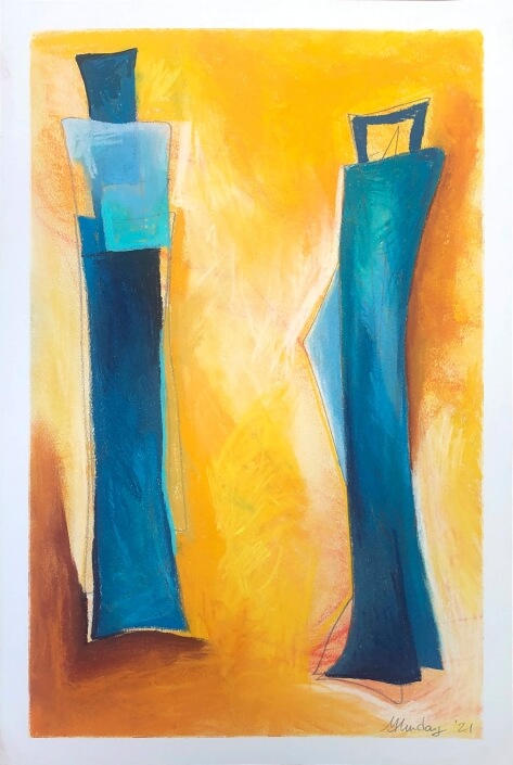 Murphy Munday – ‘Boundary 12’ – Hard Pastels & Graphite On Archival Paper. 18 H X 12 W $455