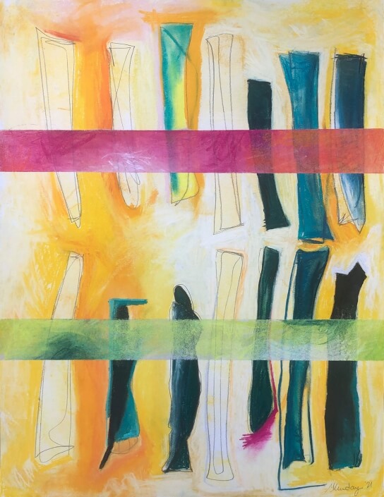 Murphy Munday – ‘Boundary 14’ – Hard Pastels & Graphite On Archival Paper. 24 H X 18 W $585