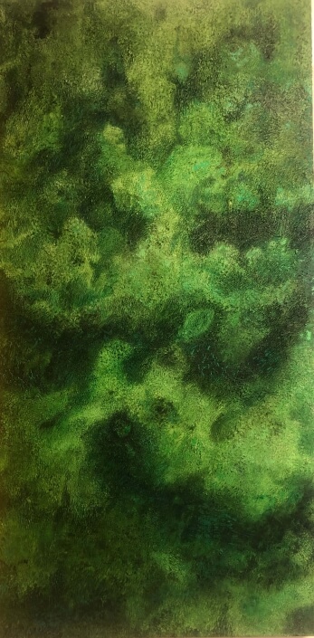 Natalie Boburka – ‘Verdant’ – Acrylic. 40 H X 20 W $1400