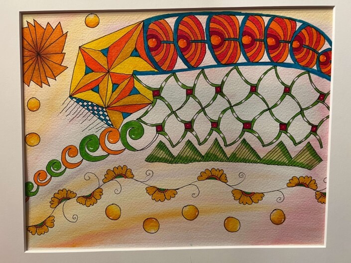 Priscilla Deconti – ‘Traveling’ – Watercolor And Ink. 14 H X 11 W $150