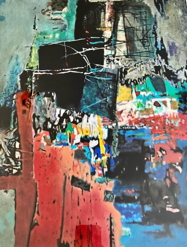 An abstract view of one’s past stomping grounds, titled : “The Hood”.