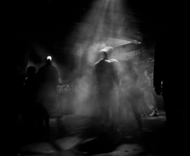 Atmospheric shot of a club dance floor.